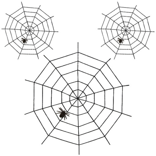 리빙다 굵은 거미줄 150cm, 블랙, 3개