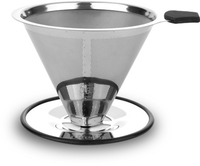 카페리아 스테인리스 스틸 이중망 커피필터 드리퍼 CSF2, 1개, 단품