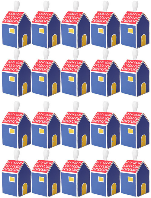 하우스 선물 박스 8.5 x 8.5 x 13.5 cm, 빨간지붕, 20개