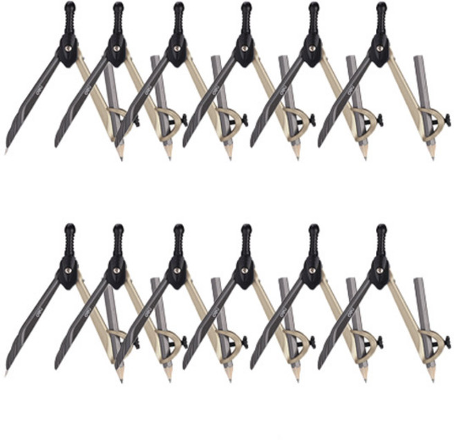 델리 연필 컴퍼스 혼합형 EG20402, 12개