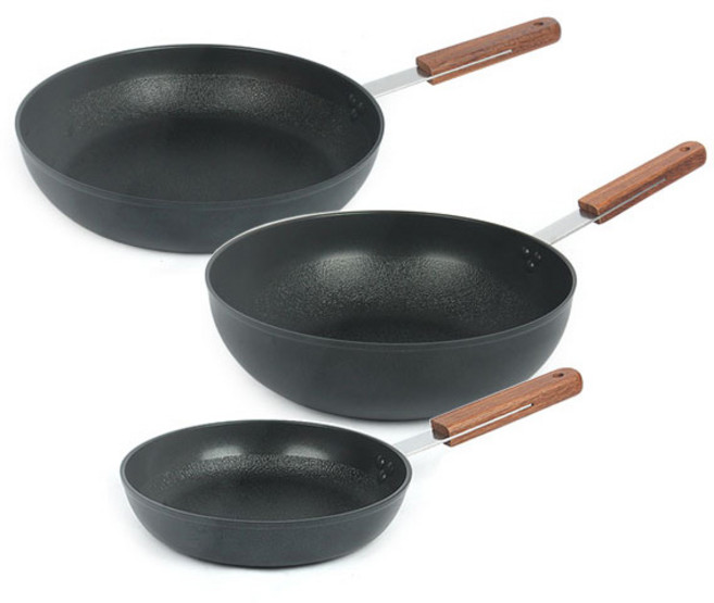 오슬로 IH 인덕션 후라이팬 3종세트, 혼합색상, 후라이팬 28cm + 20cm + 궁중팬 28cm