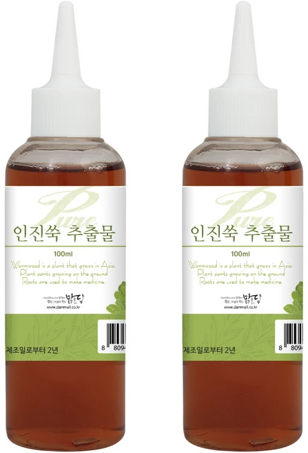 맑을담 인진쑥 추출물 퓨어 100ml, 2개 - 쿠팡