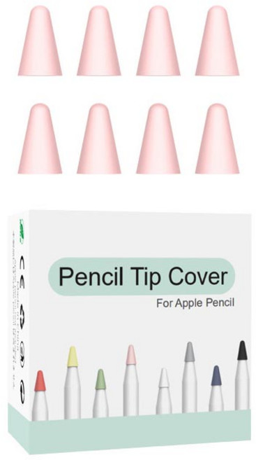 애플펜슬 펜촉 보호 커버 팁 케이스, 핑크, 1세트