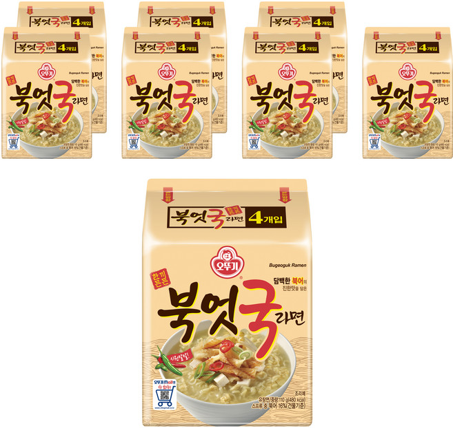 오뚜기 북엇국 라면 110g, 32개