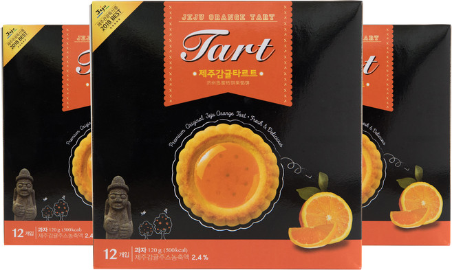 컬러슈가 제주 감귤 타르트, 120g, 3개