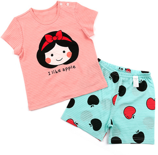 Maykids 女童5分袖家居服套裝