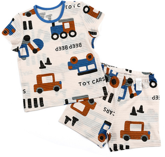 메이키즈 남아용 통기성 리틀카 5부 쟈가드 실내복 상하의 세트