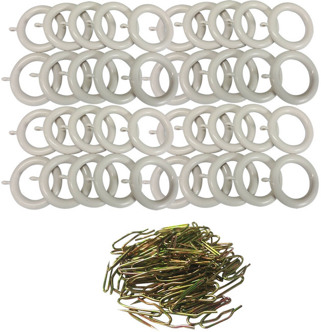 썬데코 35mm 커튼링 40p + 핀 40p, 연오크, 1개