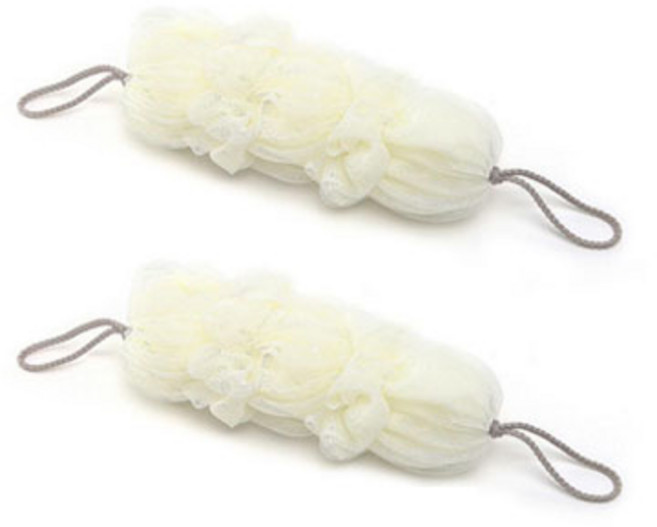 네이처안 스트립 롱샤워볼, 화이트, 1개입, 2개