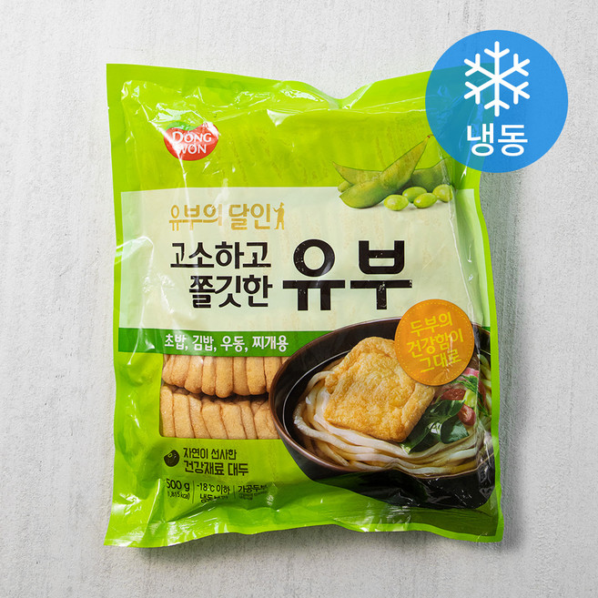 동원 고소하고 쫄깃한 유부 (냉동), 500g, 1개
