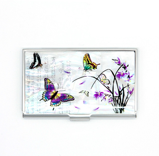 아리랑 자개 명함 케이스 난초문, 1개