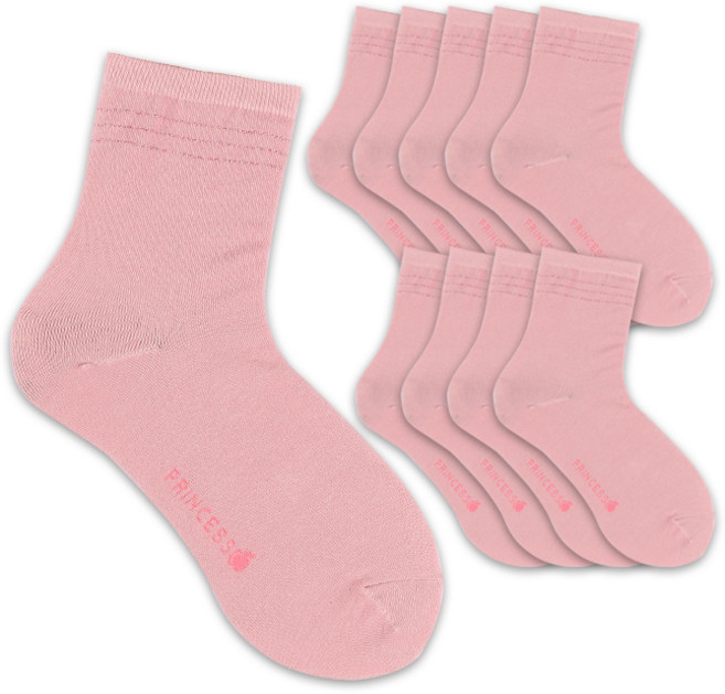 헤이내꼬 여성용 디즈니 프린세스 링글 메탈 중목양말 10켤레