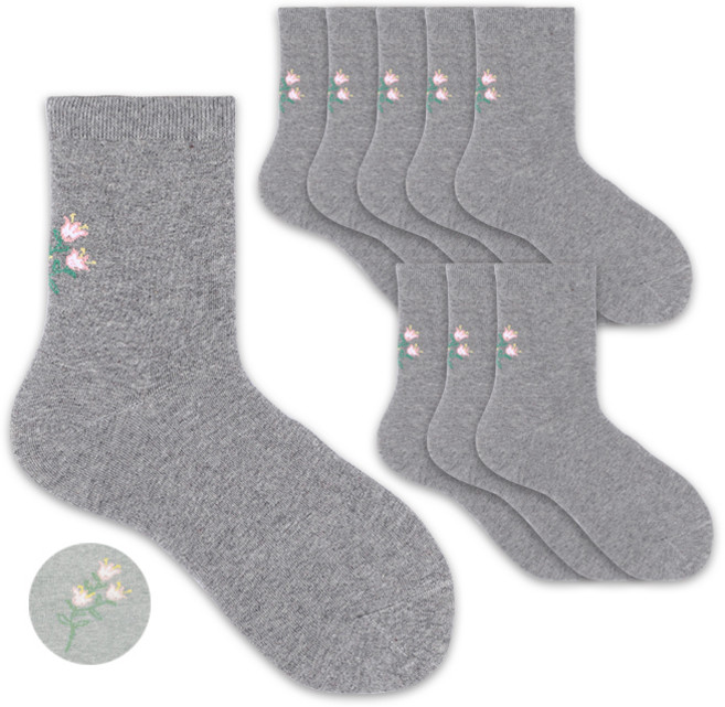 헤이내꼬 여성용 무민 백포인트 중목양말 9켤레