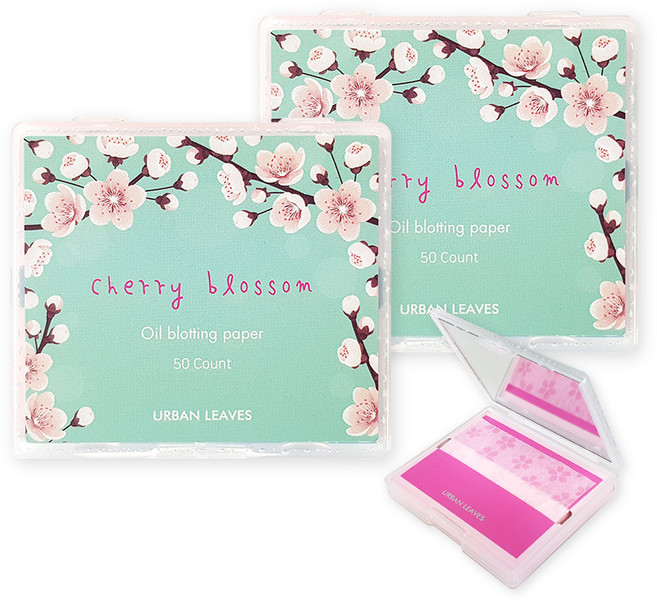 어반리브즈 벚꽃 기름종이 50p + 거울 케이스, 2개
