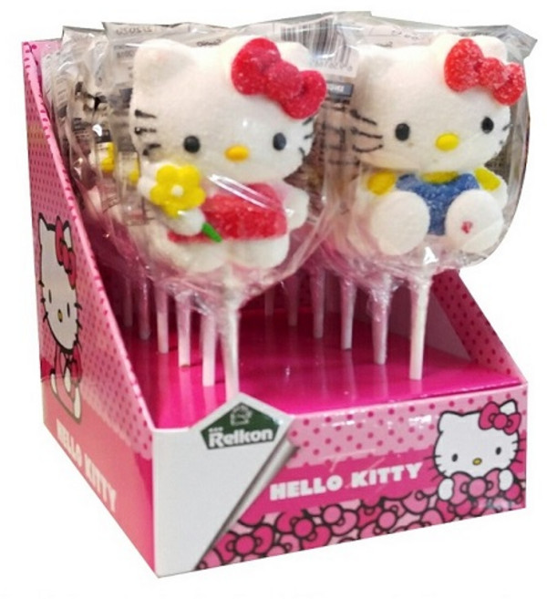헬로키티 마쉬멜로 롤리팝 랜덤 발송, 45g, 12개