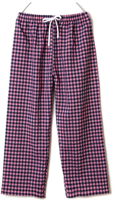 캐리루시 잔체크 선염 통기성 9부 바지