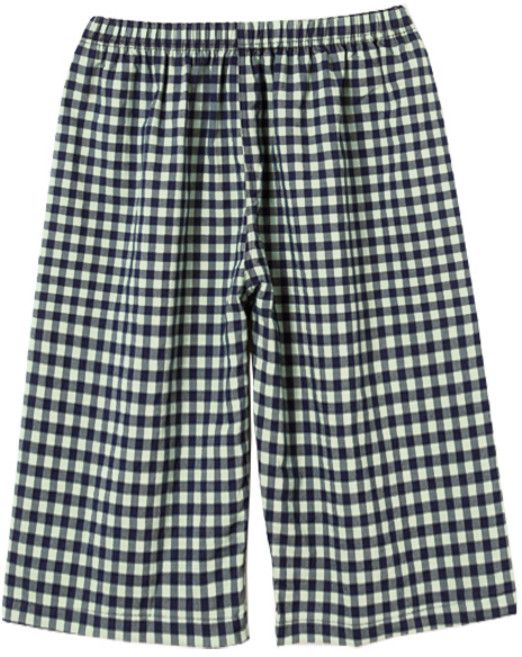 캐리루시 커플용 잔체크 선염 통기성 8부 바지