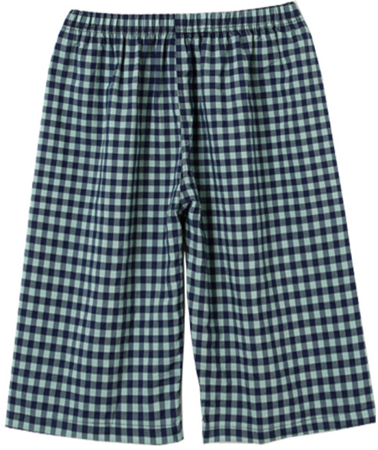캐리루시 커플용 잔체크 선염 통기성 8부 바지