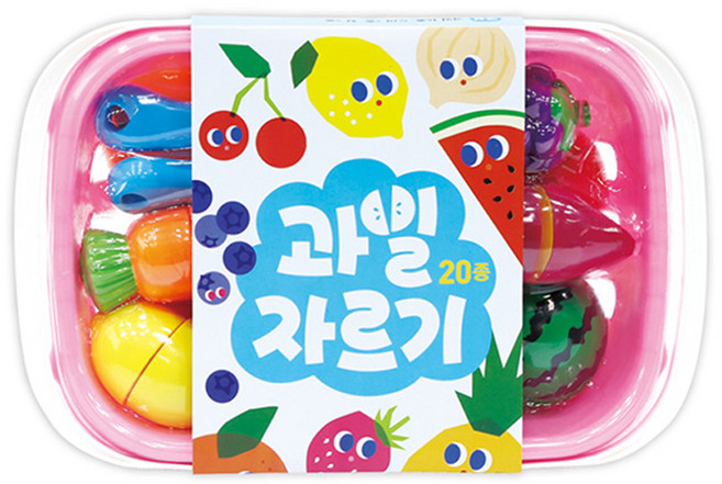 마이리틀타이거 타이거 과일 자르기 소꿉놀이 20종 세트, 혼합색상, 1개