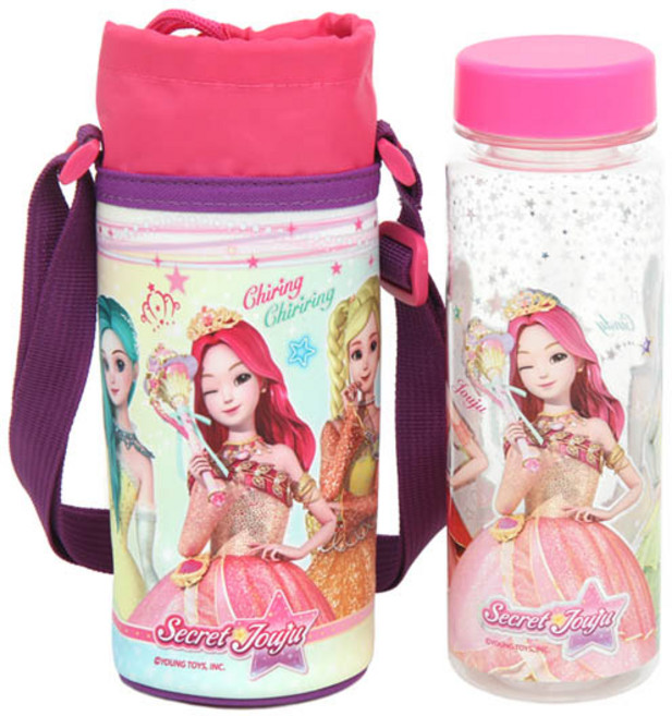 시크릿쥬쥬 반짝이는 주머니 물통세트 PN163, 혼합색상, 500ml, 1개