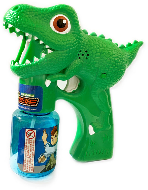 DINO MECARD 暴龍一鍵式自動泡泡槍, 1個, 混合顏色