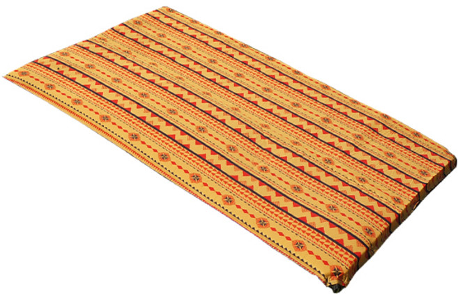 헬로우캠핑 자동 공기주입 감성 자충 매트 2인용, 옐로우