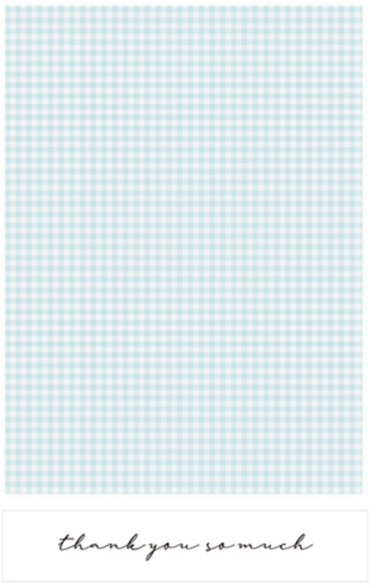 도나앤데코 일라 체크 페이퍼 기프트백 20p + 땡큐소머치 스티커 20p, 연하늘(기프트백) 투명(스티커), 1세트