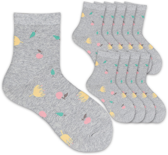 헤이내꼬 여성용 무민 데일리 튤립 중목양말 10족