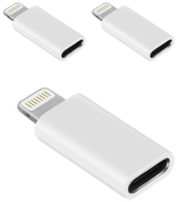 스파이어 C타입 to 8핀 변환 젠더 SP-UC28, 27mm, 화이트, 3개