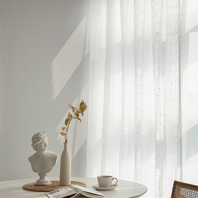 베베데코 레이니데이 쉬폰 속커튼 핀형