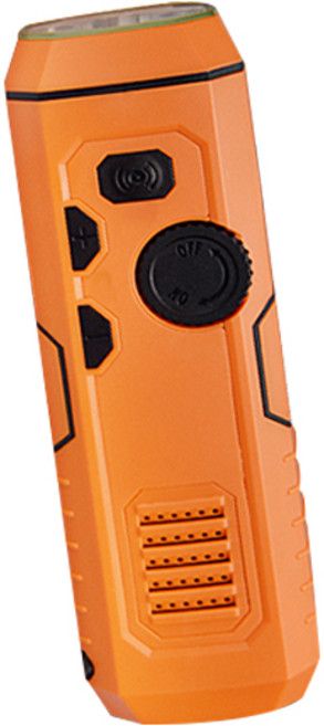 캠프365 휴대용 5in1 자가발전 터치 라디오 비상 사이렌 랜턴, 오렌지, 1개