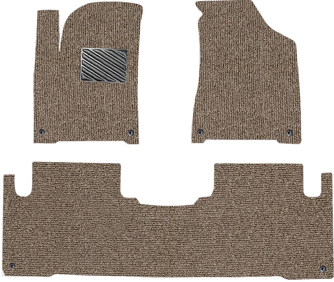 포시즌 차량용 코일카매트 확장형 1+2열 일체형 3p, 쌍용 코란도C (2011년~2017년), 브라운