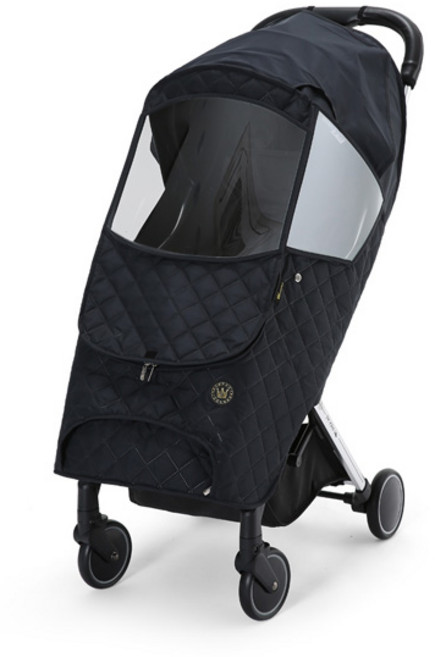 맘네스트 리안 그램 시리즈 유모차 전용 방한커버, 블루블랙, 1개