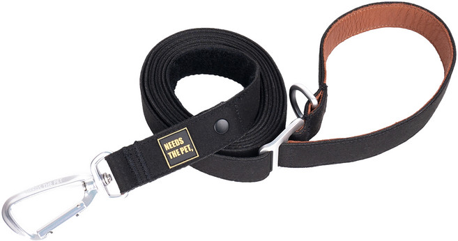 니즈더펫 인터라켄 베이직 버클 반려동물 리드줄 G230, 블랙, 1개