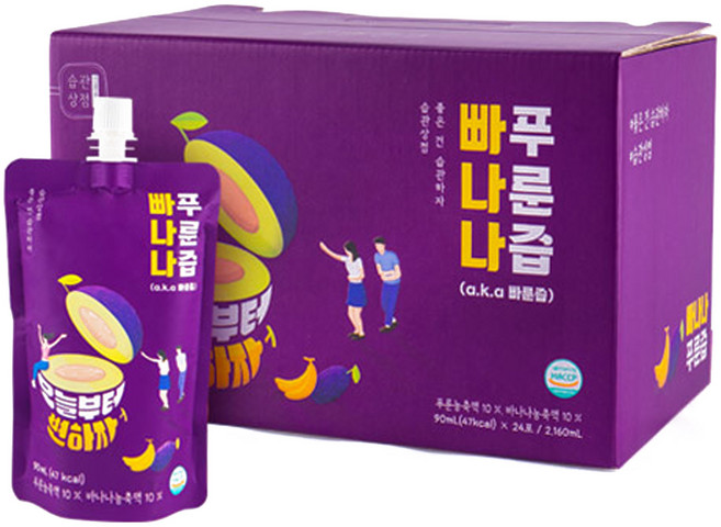 습관상점 빠나나푸룬즙, 90ml, 24개