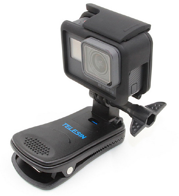 스타즈몰 고프로 회전식 뉴 악어클립 집게 마운트, 1개