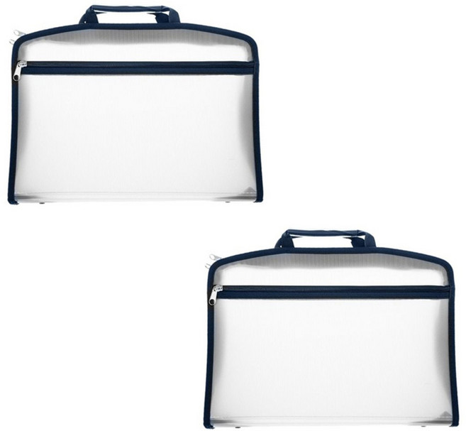 에코청운 지퍼화일 A4 5cm, 청색, 2개