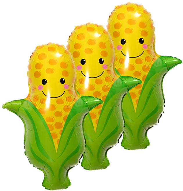 와우파티코리아 야채 은박풍선, 옥수수, 3개