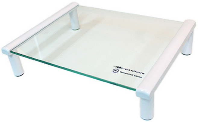 컴스 모니터 받침대 소형 MH100W, 화이트, 1개