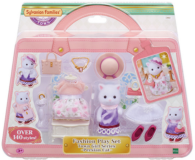 실바니안패밀리 패션 코디 타운 걸 시리즈 페르시안 고양이 피규어 세트, 1세트