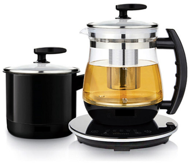 밀러하우스 멀티 듀얼 티포트 + 라면포트 블랙, KCT-7634B(차주전자), KCR-7634B(멀티포트)