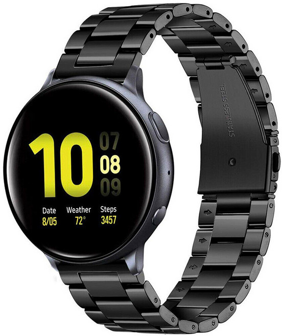 하마테 갤럭시 스마트워치 호환 메탈스트랩 20mm + 공구세트, 블랙, 1세트