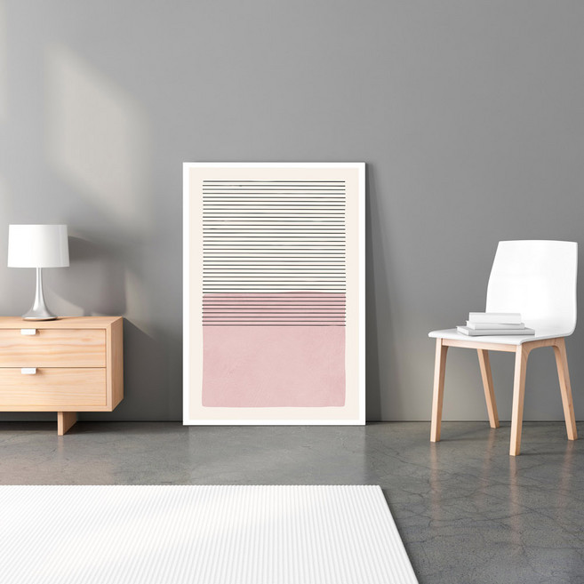 마니앤솔 추상액자 테이블 대, 블러쉬핑크