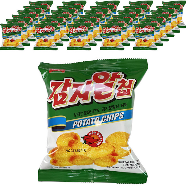 제주농연 감자알칩 매콤한 볶음 고추장맛, 27g, 40개