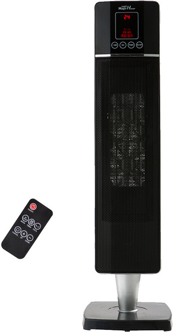 윈드피아 울트라 타워형 리모콘 온풍기, WP-1008T, 블랙