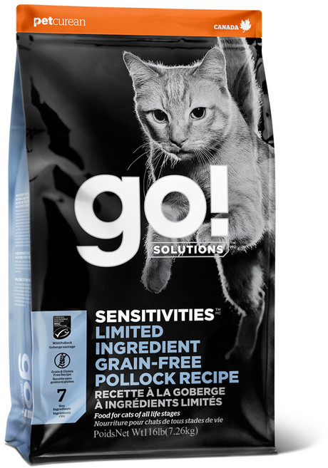 go 전연령 고양이 LID 그레인프리 센서티브 건식사료, 생선, 7.26kg, 1개