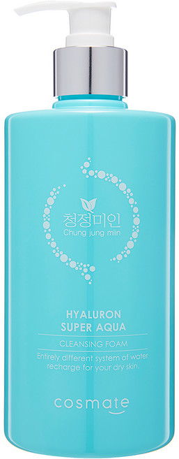 Clean Beauty Hyaluron Super Aqua 潔面泡沫, 1瓶, 500ml