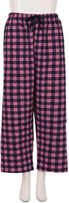 캐리루시 커플용 데일리룩 큰 체크 선염 9부 통기성 잠옷 바지