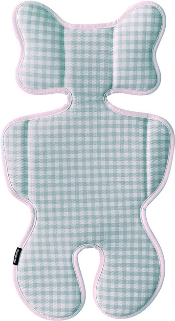 마롤로뜨 코튼 에어라이너 유모차 쿨시트, 멜란체크 민트, 1개