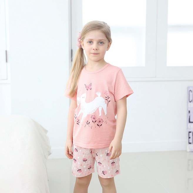 마밤오가닉 아동용 가든버니 5부 내의 상하 세트